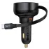 АЗП Baseus Enjoyment Pro PD60W with retractable cables (1USB-A/1C/1L) (C00057802111) – Cluster Black. Фото 3 з 5