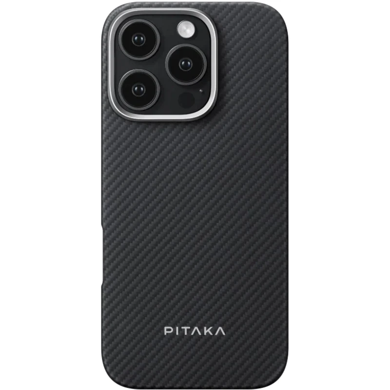 Чохол Aramid Fiber PTK Premium with MagSafe (NFC) для Apple iPhone 16 Pro Max – Black / Grey. Фото 2 из 2