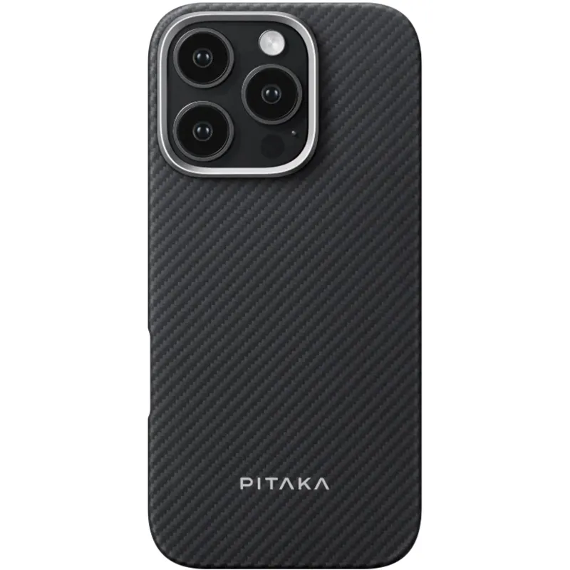 Чехол Aramid Fiber PTK Premium with MagSafe (NFC) для Apple iPhone 16 Pro Max – Black / Grey. Фото 2 из 2