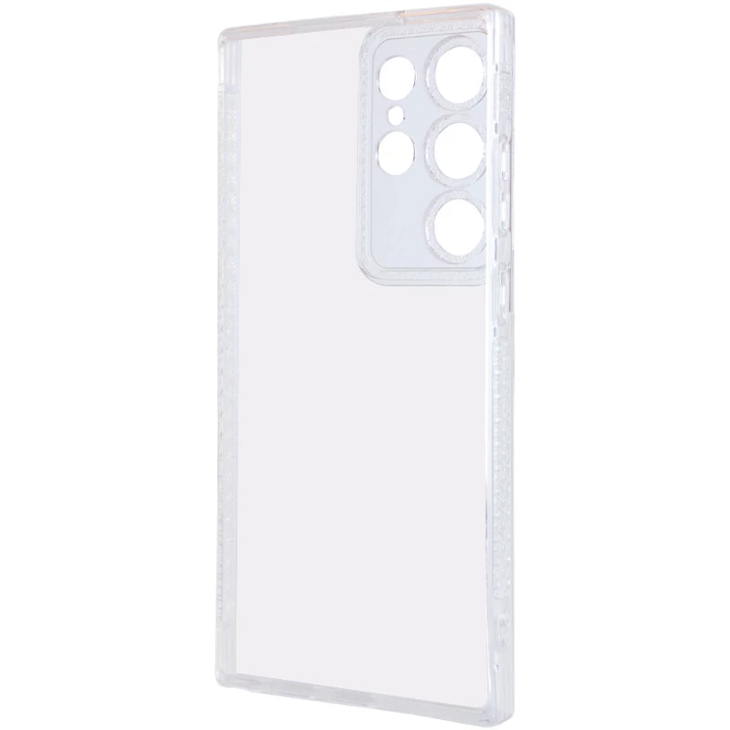 Силиконовый чехол с узором на Samsung Galaxy S22 Ultra – Прозрачный. Фото 3 из 6