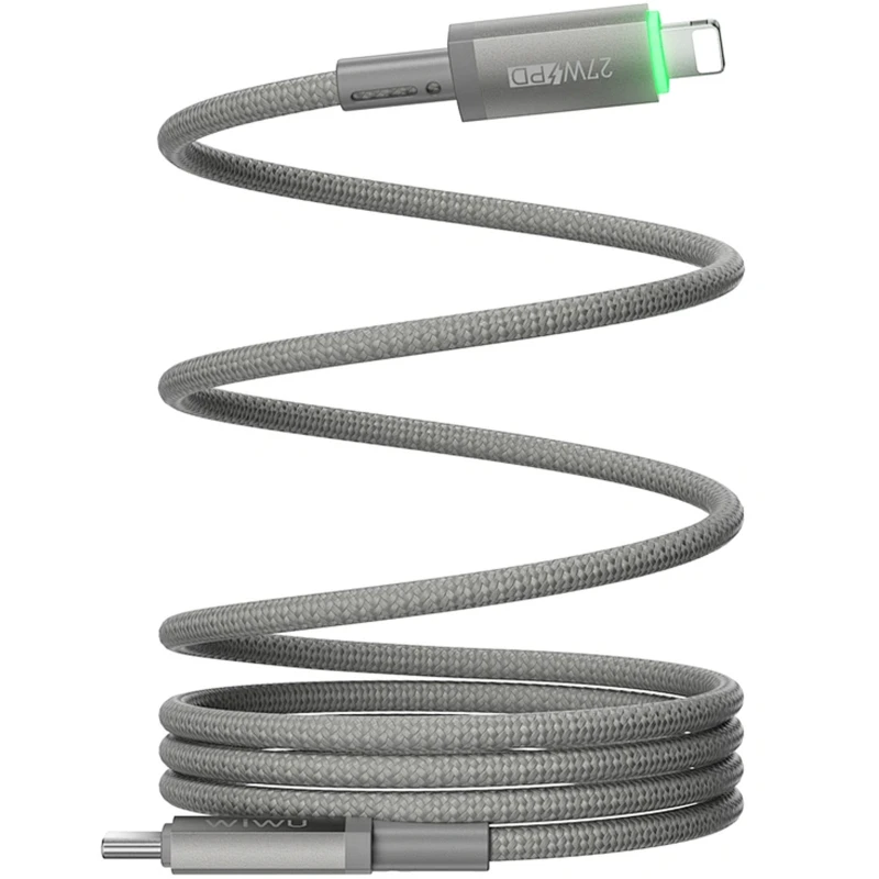 Дата кабель WIWU C083 Maglink Type-C to Lightning 27W (1m) – Grey. Фото 2 из 5