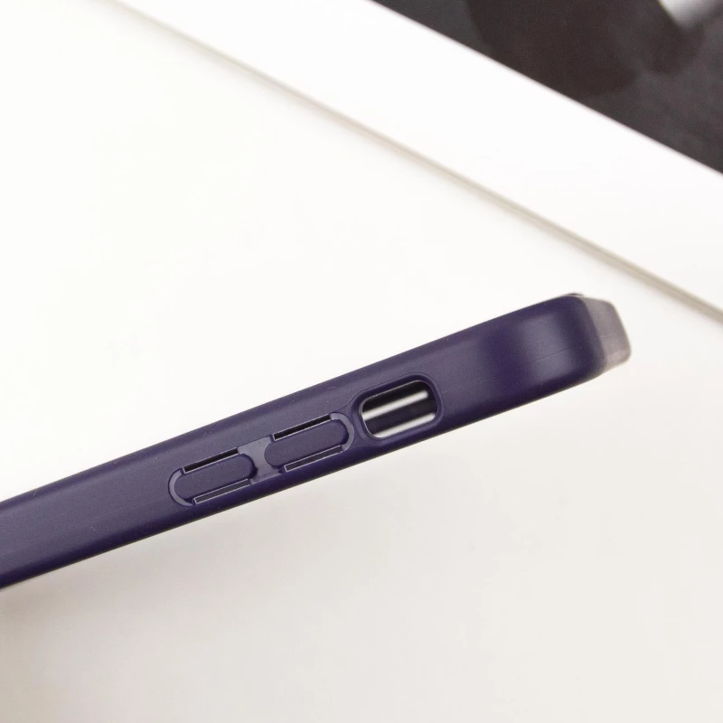 Прозорий силіконовий чохол з кольоровою на окантовкою на Apple iPhone 12 (6.1") – Purple. Фото 7 з 9