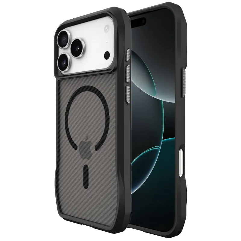 Чехол TPU Space Octagon with Magnetic Fit для Apple iPhone 17 Pro (6.3") – Carbon Black. Фото 2 из 3