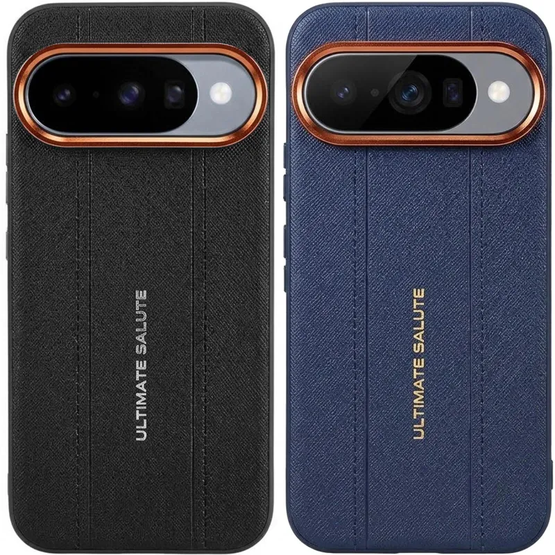 TPU+PC Vegan Leather Case with Metal Camera Frame для Google Pixel 11 фото 1 з 1