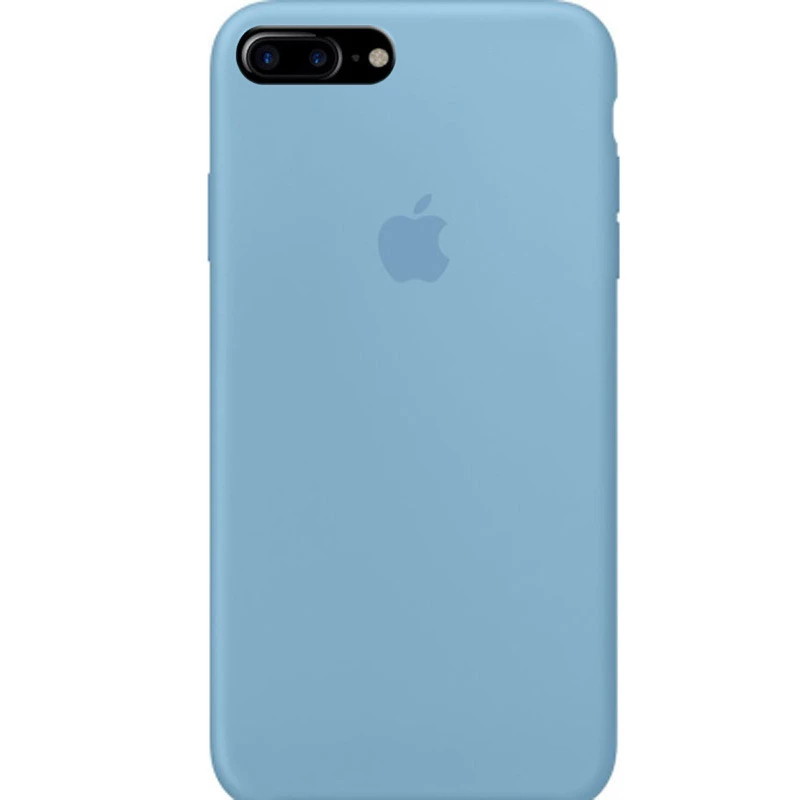 

Чехол Silicone Case с закрытым низом для Apple iPhone 7 plus / 8 plus (Голубой / Cornflower), Блакитний / cornflower