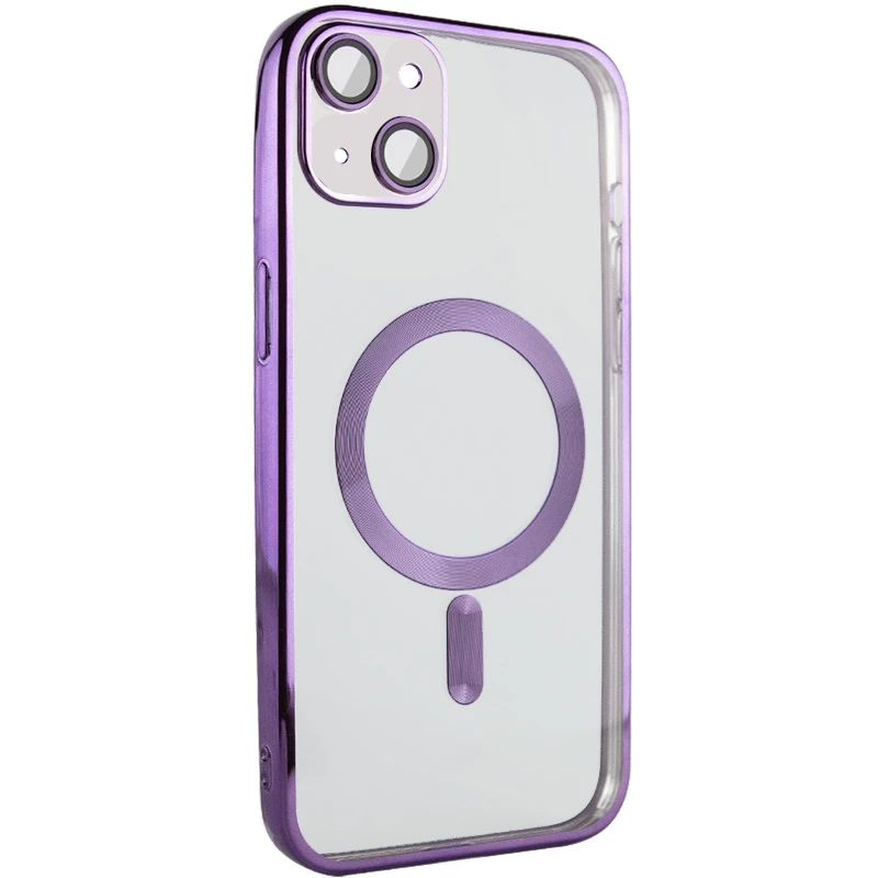 

Хромовый TPU чехол с MagSafe для Apple iPhone 13 (6.1") (Purple)