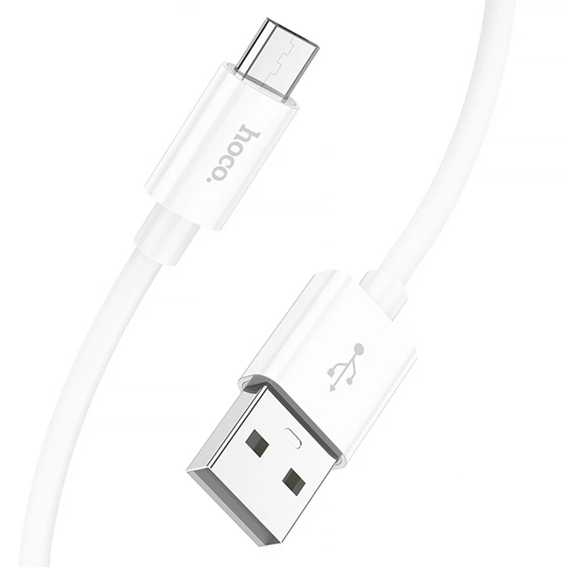 Дата кабель Hoco X87 Magic silicone USB to MicroUSB (1m) – White. Фото 4 з 5
