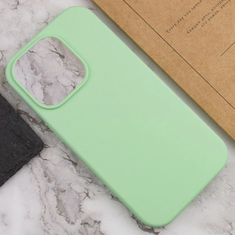 Чохол з закритим низом Silicone Case на Apple iPhone 16 – Зелений / Pistachio. Фото 9 з 11