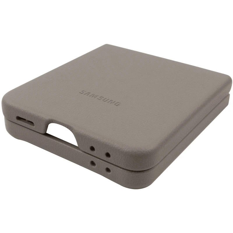 Шкіряний чохол Leather Case Premium на Samsung Galaxy Z Flip7 – Light Gray. Фото 8 з 9