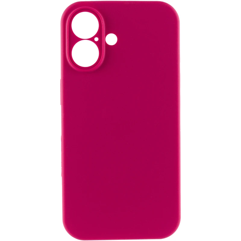 Чехол Silk Full Camera Protective (AA) NO LOGO для Apple iPhone 16 – Красный / Rose Red. Фото 3 из 7
