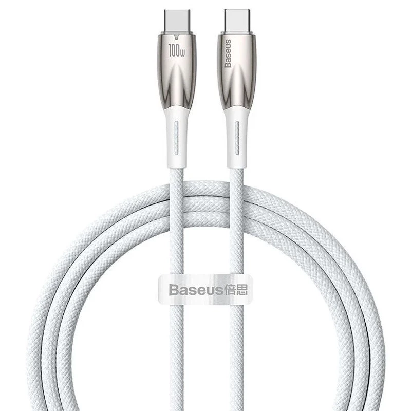 

Дата кабель Baseus Glimmer Series Fast Charging Type-C to Type-C 100W 1m (CADH00070) (White)