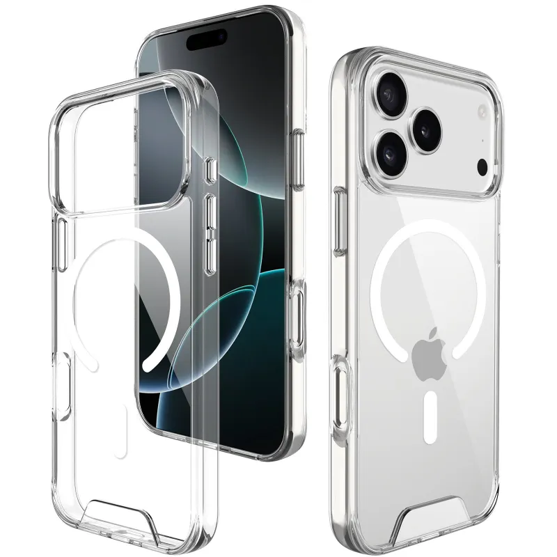 Чехол TPU Space Case with Magnetic Fit для Apple iPhone 17 Pro (6.3") – Прозрачный. Фото 4 из 5