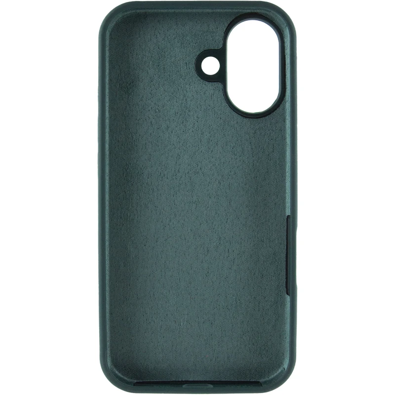 Чохол Silicone Case з закритим низом на Apple iPhone 16 – Зелений / Forest green. Фото 4 з 6