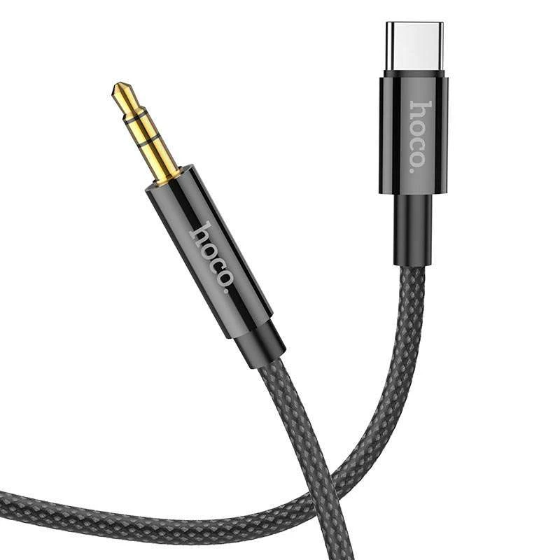 

Аудіо кабель Aux Hoco UPA19 3.5mm to Type-C (1m) (Black)