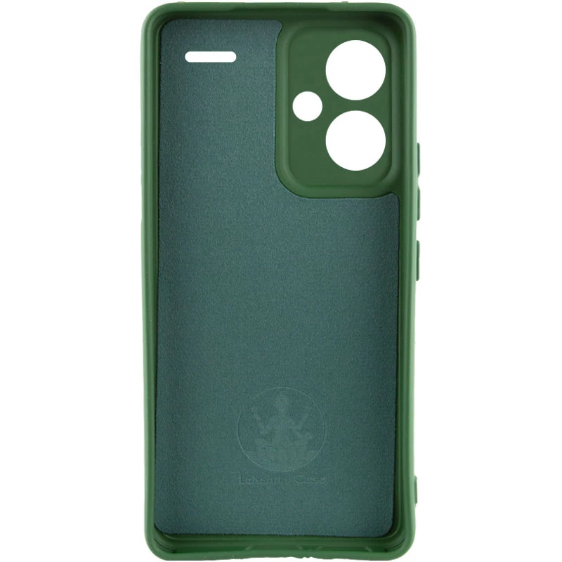 Чохол Silicone Case Lakshmi Plus з закритою камерою на Xiaomi Redmi Note 13 Pro+ – Зелений / Dark green. Фото 2 з 4