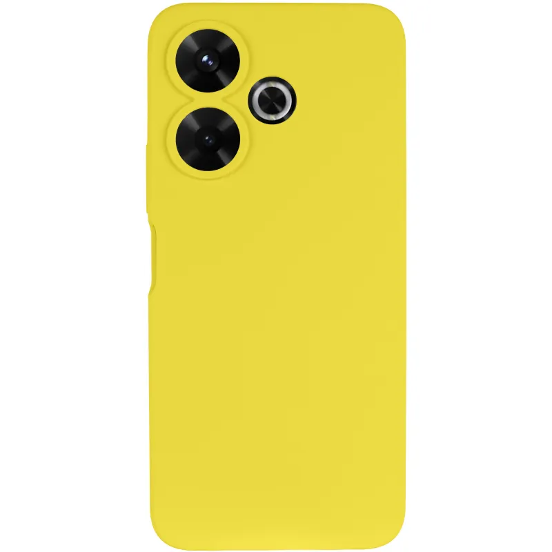Чехол Silicone Case Lakshmi Premium з закритою камерою на Xiaomi Poco M6 4G – Желтый / Yellow. Фото 4 из 7