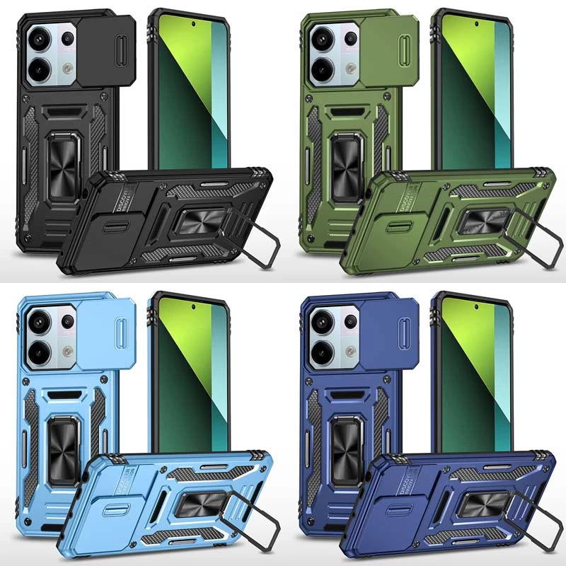 Ударостійкий чохол Square Ring зi шторкою на камеру на Xiaomi Poco X6 фото 1 з 1