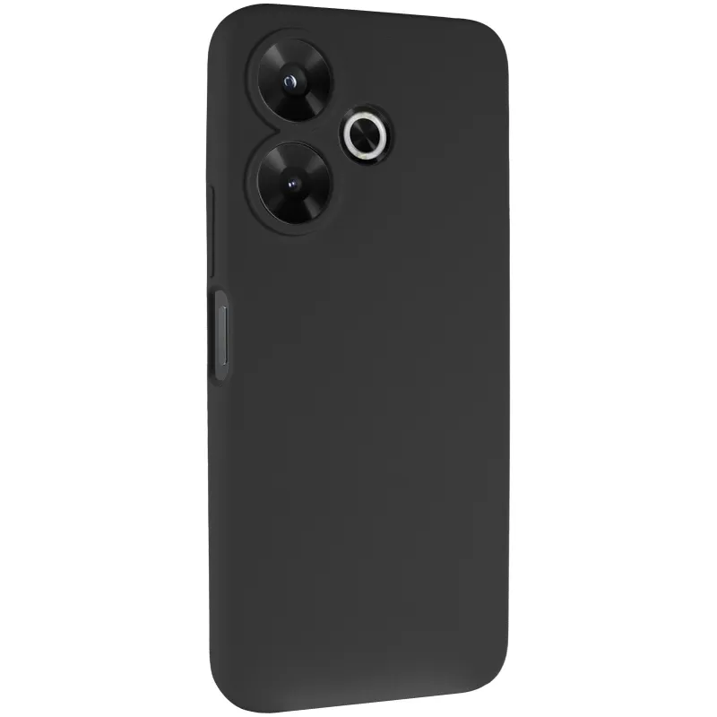 Чехол Silicone Case Lakshmi Premium з закритою камерою на Xiaomi Poco M6 4G – Черный / Black. Фото 1 из 9