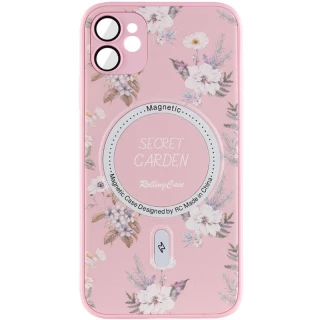 TPU+PC чохол Secret Garden with MagFit для Samsung Galaxy S23 FE — Pink