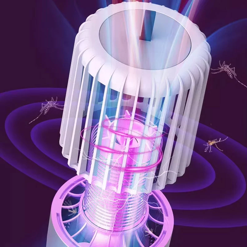 Ловушка для насекомых с UV подсветкой JO-766 with battery 1200 mAh – Grey. Фото 4 из 5