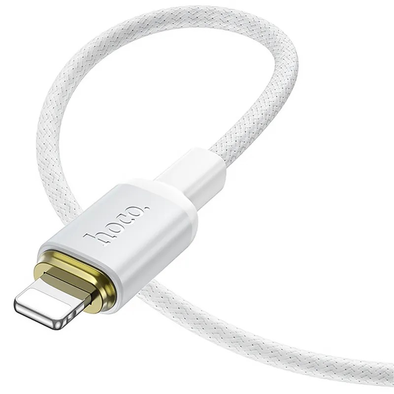Дата кабель Hoco X128 Benefit USB to Lightning 12W (1m) – White. Фото 3 з 4