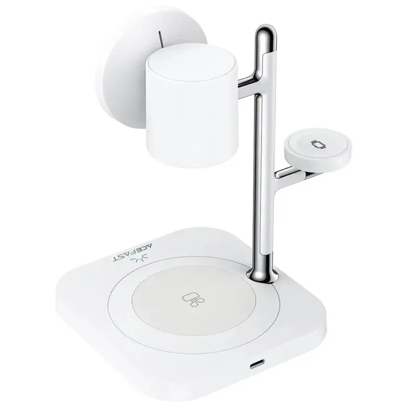 БЗП Acefast E39 desktop 4in1 Qi2 32.5W – White. Фото 5 з 6