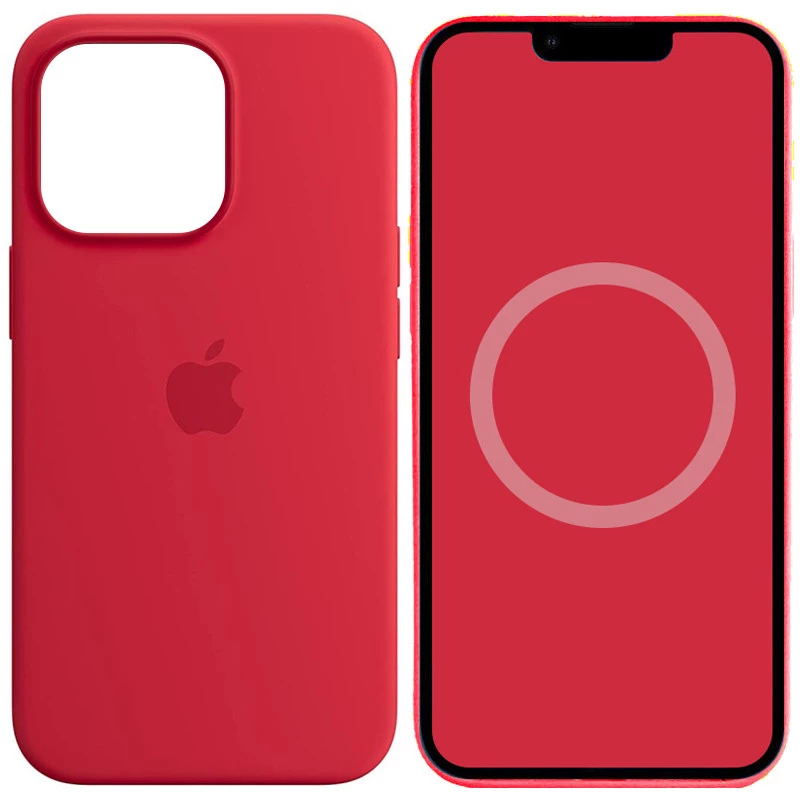 

Чехол Silicone case Premium с Magsafe и анимацией для Apple iPhone 14 Pro Max (6.7") (Красный / Red), Червоний / red