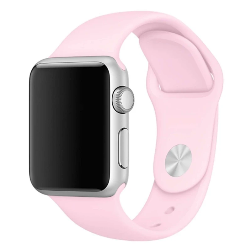 

Силіконовий ремінець для Apple watch 38mm / 40mm (Рожевий / Light pink)