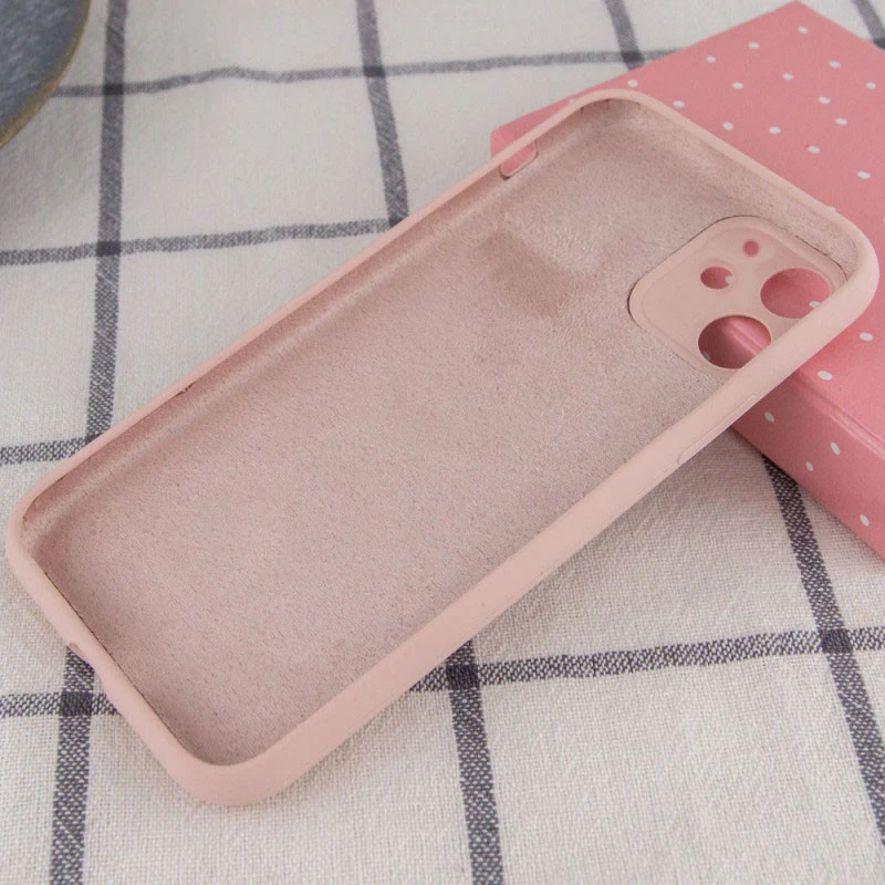 Чохол Silk Full Camera Protective (AA) NO LOGO для Apple iPhone 12 (6.1") – Рожевий / Pink Sand. Фото 2 з 2