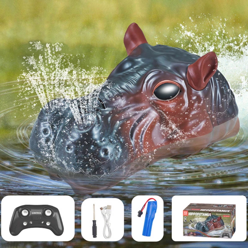 Човен на радіокеруванні SHT 3736AD Hippopotamus 2.4G – Black / Brown. Фото 4 з 4