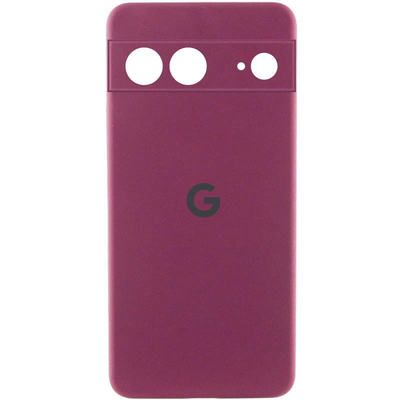 Чехол Silicone Case Lakshmi Premium L с закрытой камерой для Google Pixel 8 – Бордовый / Plum. Фото 1 из 4