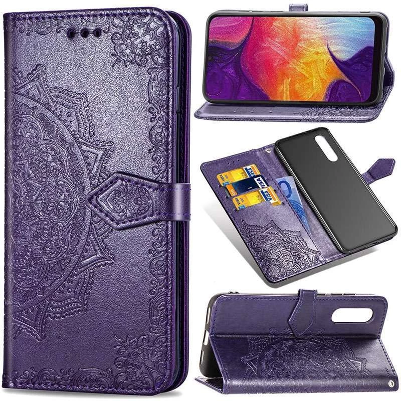 Шкіряний чохол-книжка Art Case з візитницею для Samsung Galaxy A50 (A505F) / A50s / A30s – Фіолетовий. Фото 4 з 5