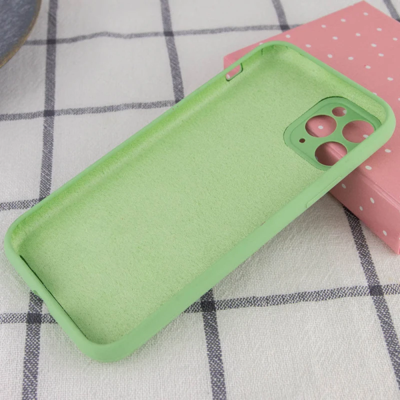 Чохол Silk Full Camera Protective (AA) NO LOGO для Apple iPhone 12 Pro Max (6.7") – М'ятний / Mint. Фото 2 з 2