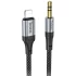 Аудіо кабель Aux Hoco UPA26 Fresh Lightning to 3.5mm (1m) – Black. Фото 1 Аудіо кабель Aux Hoco UPA26 Fresh Lightning to 3.5mm (1m) – Black. Фото 1 з 8