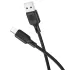 Дата кабель Borofone BX113 Lenny USB to Lightning 2.4A (1m) – Black. Фото 3 з 5