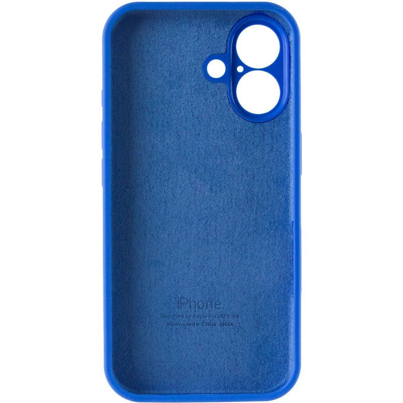 Чехол Silicone Case с защитой камеры для Apple iPhone 16 – Синий / Capri Blue. Фото 8 из 8
