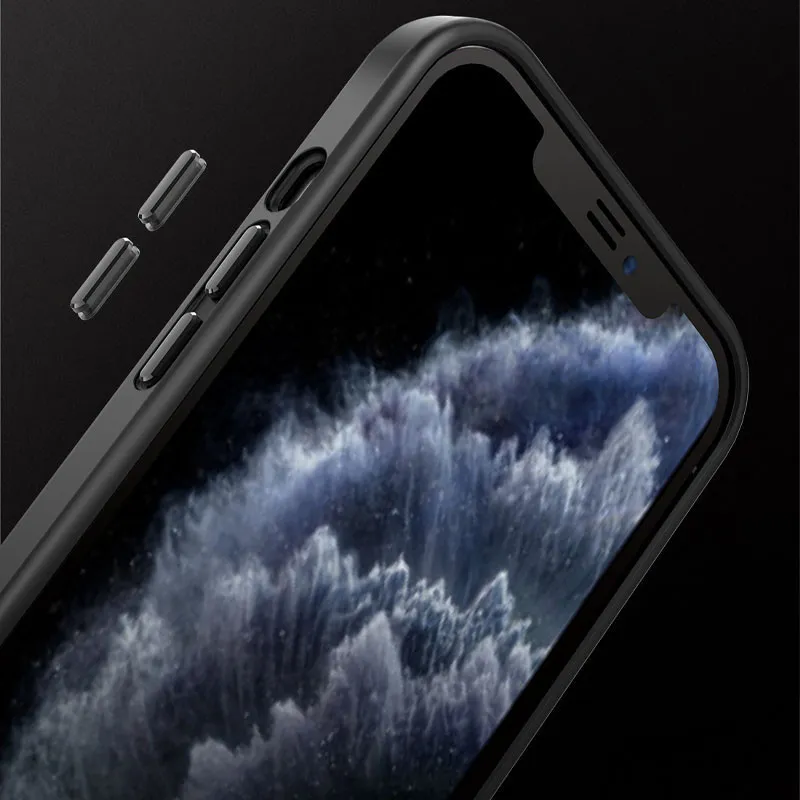 TPU+PC чохол Metal Buttons with Magnetic Fit для Apple iPhone 16 Pro – Чорний / Black. Фото 7 з 9