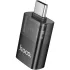 Перехідник Hoco UA36B OTG Type-C male to USB female transparent – Black. Фото 3 з 4