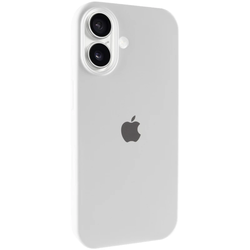 Чехол Silicone Case с закрытым низом для Apple iPhone 17 (6.3") – Белый / White. Фото 1 из 6