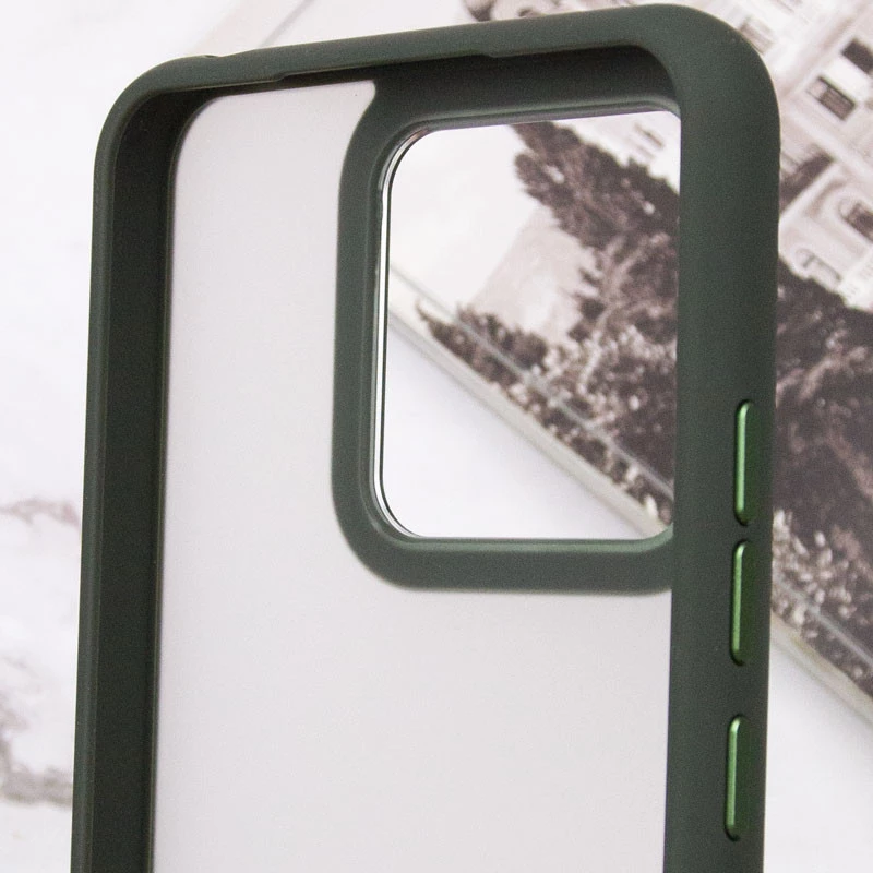 Захистний чохол TPU+PC матовий на Xiaomi Redmi 13C – Dark Green. Фото 5 з 5