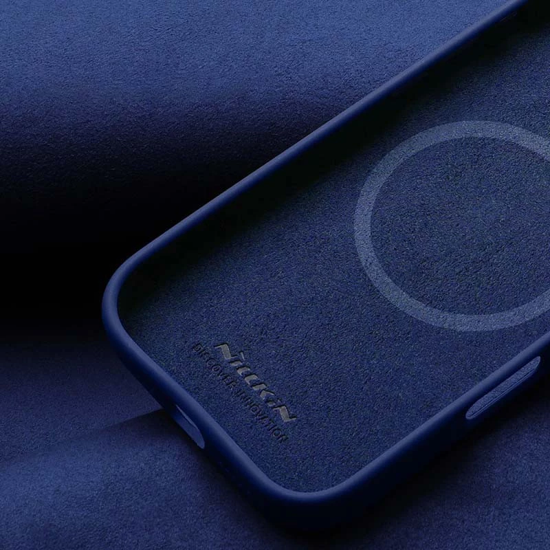 Чехол Silicone Nillkin LensWing Prop Magnetic для Apple iPhone 16 Pro Max – Синий / Blue. Фото 11 из 14