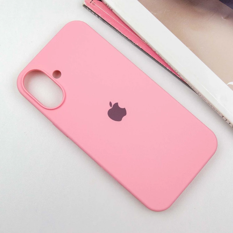 Чохол Silicone Case з закритим низом на Apple iPhone 16 – Рожевий / Light pink. Фото 2 з 7