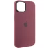 Чохол Silicone Case з металевими кнопками на Apple iPhone 12 Pro Max (6.7") – Бордовий / Plum. Фото 2 з 9