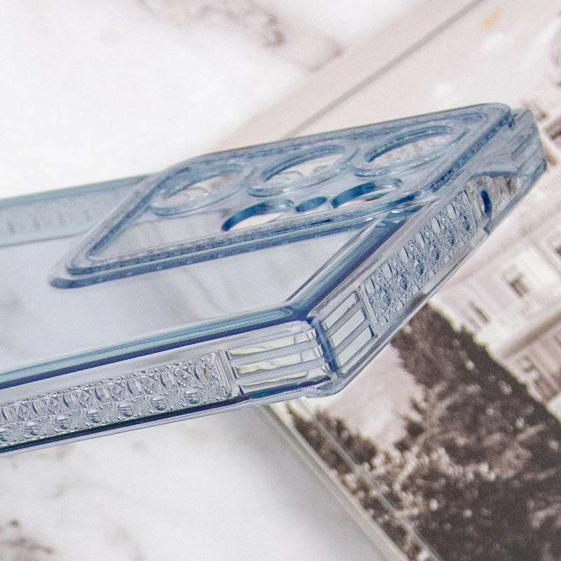 Силіконовий чохол з візерунком на Samsung Galaxy S23 Ultra – Блакитний. Фото 6 з 6