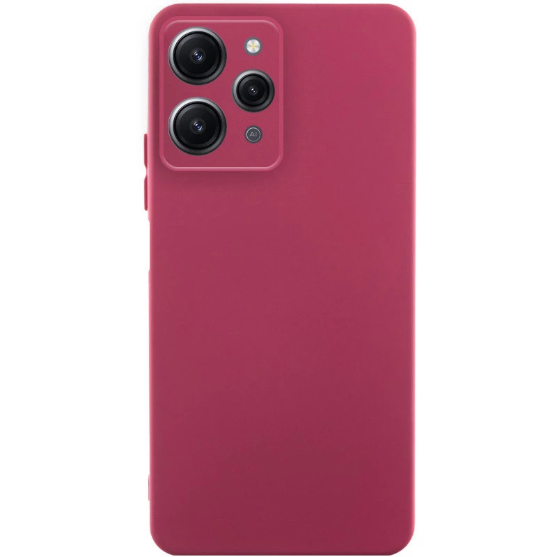 Чохол Silicone Case Lakshmi з закритою камерою на Xiaomi Redmi 12 – Бордовий / Marsala. Фото 2 з 10