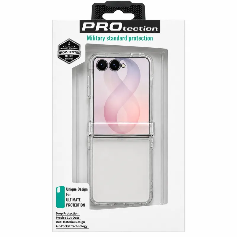 Чехол PC Pure Case для Samsung Galaxy Z Flip8 – Clear. Фото 5 из 5
