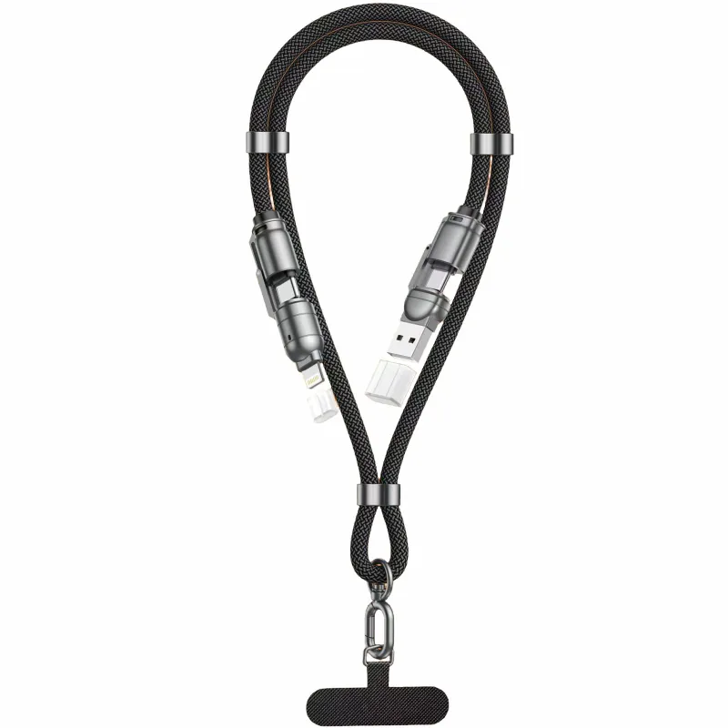 Дата кабель-шнурок ACD-X65 4in1 Type-C/USB to Lightning/Type-C 240W (1.5m) фото 1 з 1