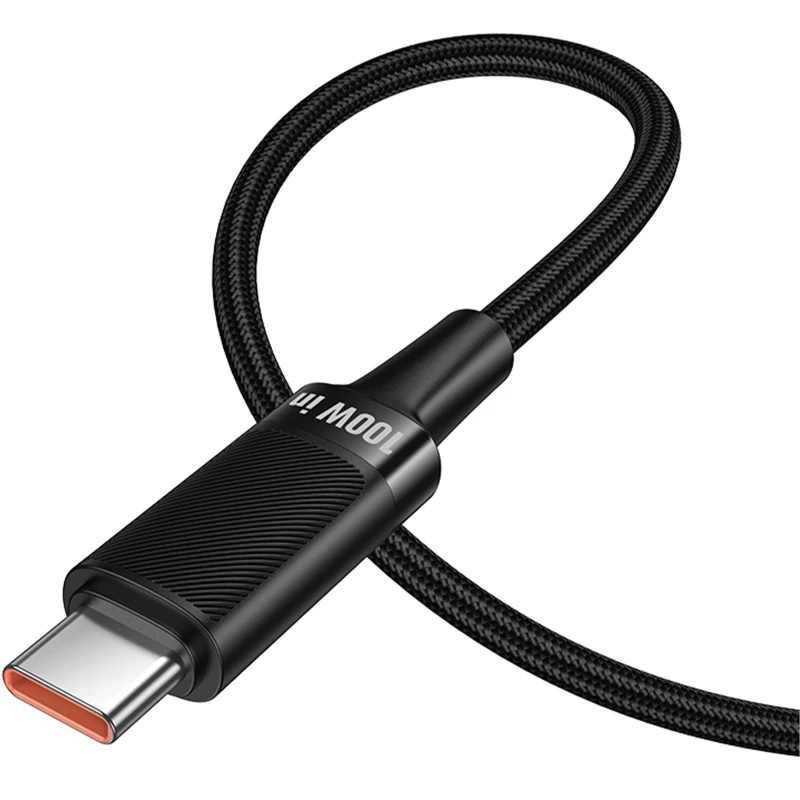 Дата кабель Hoco U153 Extreme Type-C to Type-C 100W (1.2m) – Black. Фото 5 з 6