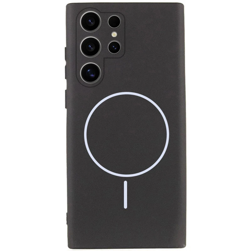 Силіконовий чохол Lakshmi MagFit з захистом камери для Samsung Galaxy S24 Ultra – Чорний / Black. Фото 2 з 4