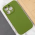Чохол з захистом камери Silicone Case для Apple iPhone 14 Pro (6.1") – Зелений / Dark Olive. Фото 5 з 6